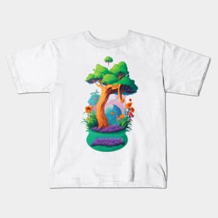 abstract art nature ilustrator Kids T-Shirt